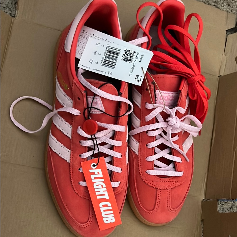 Adidas Red and Pink Gazelle Sneakers